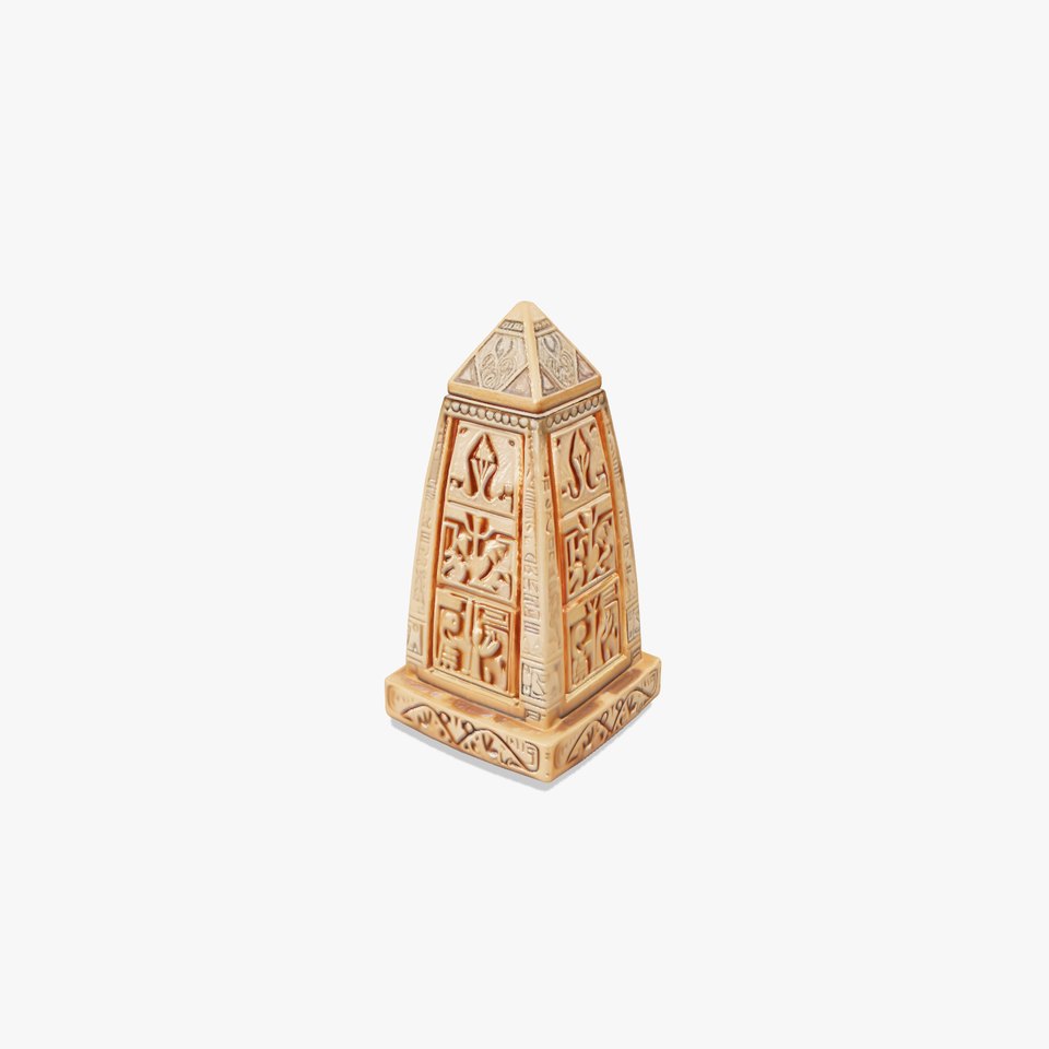 Miniature Hieroglyphic Obelisk Sculpture model pack